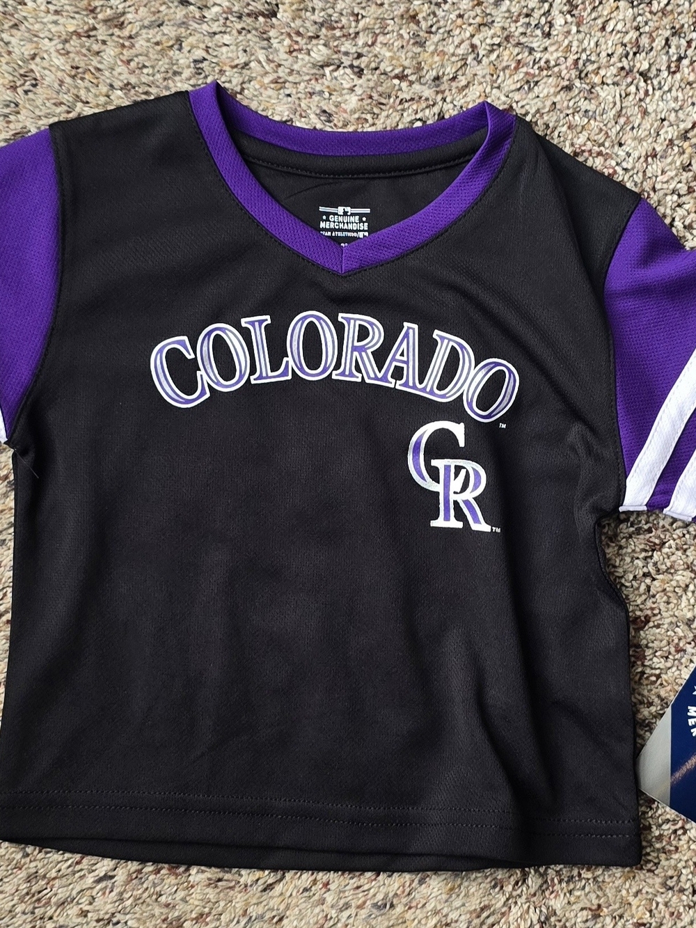 Genuine Merchandise Colorado Rockies Black & Purple Kids Jersey Top